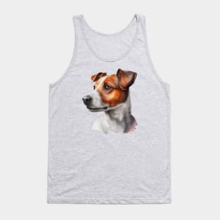 Jack Russell Terrier Watercolor Portrait Tank Top